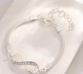 Infinity Rhinestone Bracelet - Silver