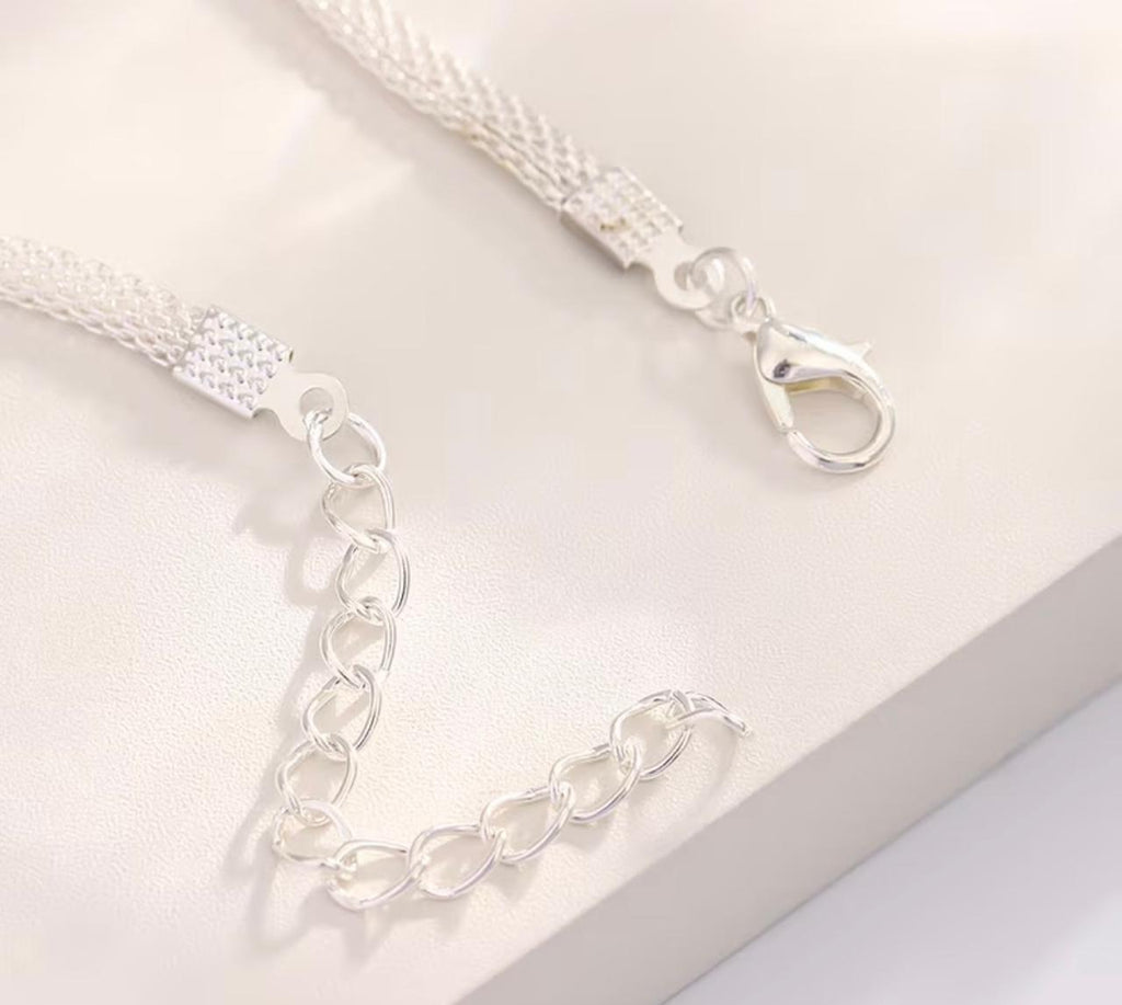 Infinity Heart Bracelet - Silver Rhinestone