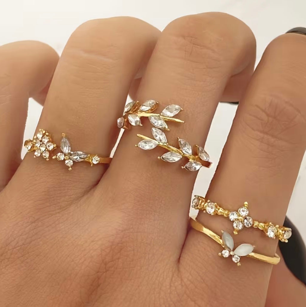 4Pcs jewellery ring set