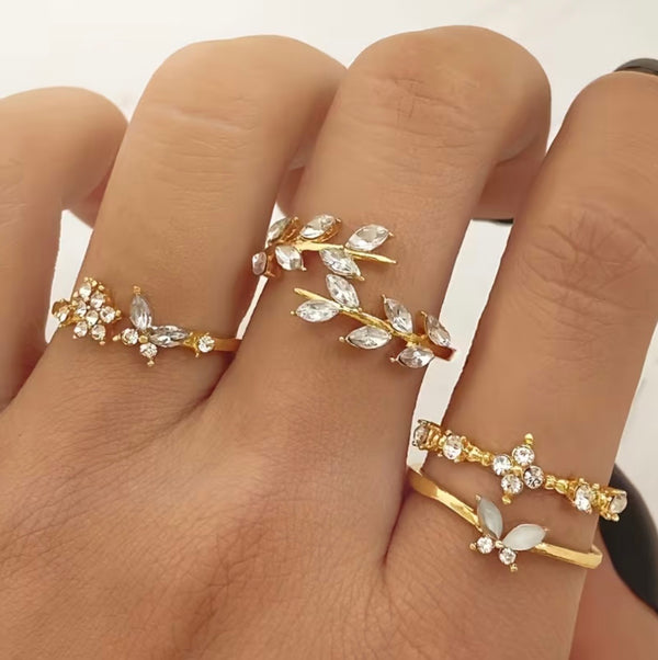 4Pcs jewellery ring set