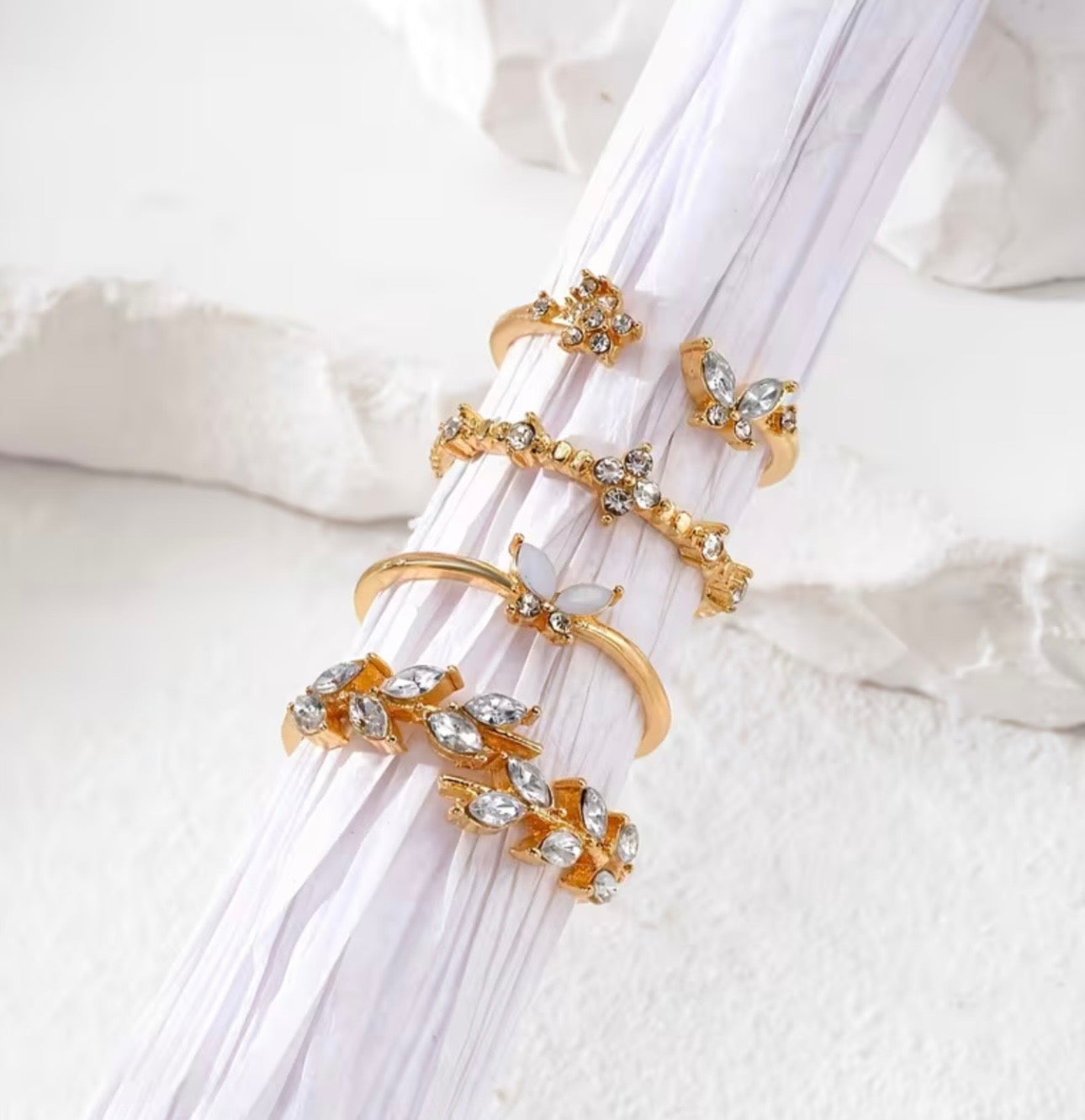 4Pcs jewellery ring set