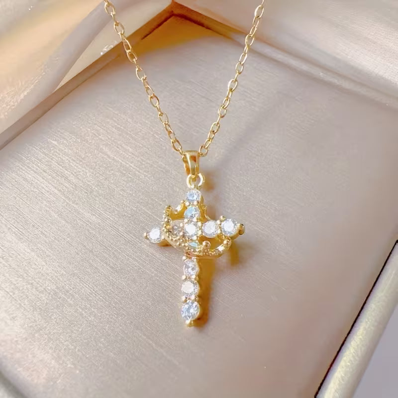 Crown Cross pendant